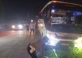 Truk Trailer Hantam Bus Damri Mogok di Batu Layang Pontianak, Sopir Tewas Terlindas