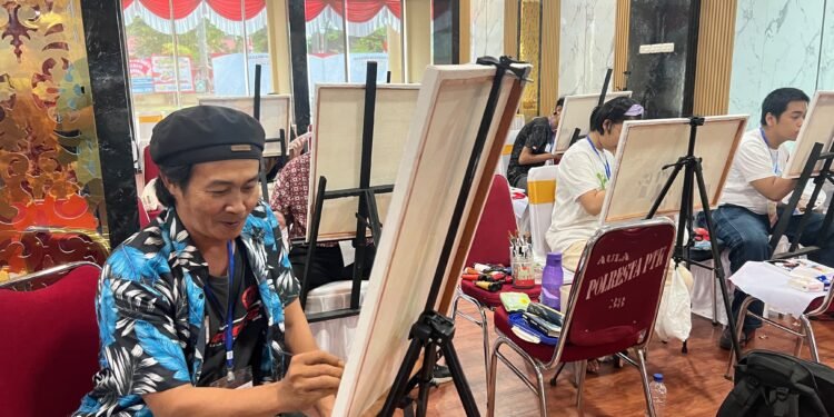 Ruang Ekspresi bagi Difabel, Lomba Lukis HUT Bhayangkara di Pontianak Buka Jalan Karya ke Tingkat Nasional