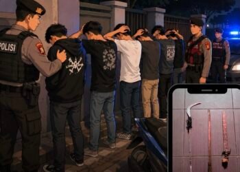 18 Remaja Diamankan Usai Viral Bawa Sajam di Jembatan Sungai Sambas Besar