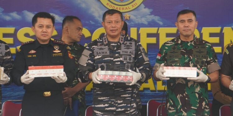 23,6 Juta Batang Rokok Diamankan di Pontianak, Pemilik Muatan Masih Misterius
