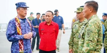 Wagub Krisantus Sambut JS Kunisaki di Kalbar: Chinook Jepang Siap Bantu Padamkan Karhutla