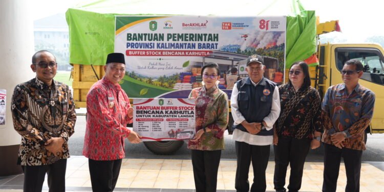 Empat Kabupaten Belum Dapat Bantuan Pusat, Pemprov Kalbar Salurkan Logistik untuk Warga Terdampak Karhutla