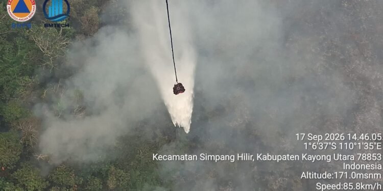 Api Belum Sepenuhnya Aman, Norsan Tetap Gas Penanganan Karhutla Meski Hujan Turun