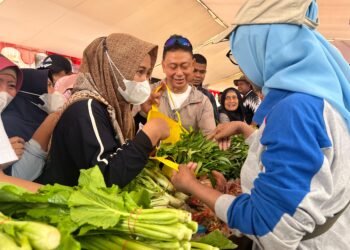Warga Serbu Pasar Murah Saat Car Free Day Pontianak
