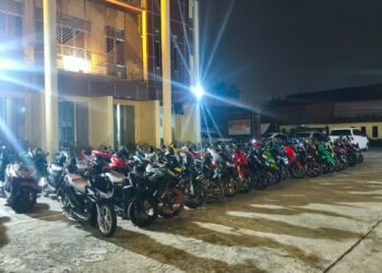 Patroli Balap Liar, 44 Motor Berknalpot Brong Diamankan Polisi di Pontianak