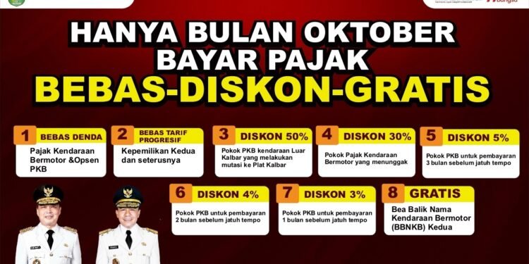 Gubernur Ria Norsan Bebaskan Denda PKB dan Opsen Selama Oktober 2026